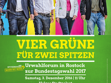 Plakat zur Ankündigung der Grünen Urwahl 2016