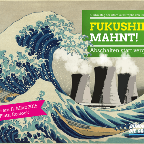 Plakatbild zu der Reaktorkatastrophe von Fukushima